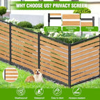 metal air conditioner fence 1 panels - 40.27" showing dimensions