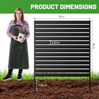 no-dig metal privacy fence screen, 48" h × shown in use
