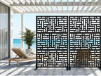 garvee metal privacy screen outdoor, 72"h×47"w balcony patio, front angle view