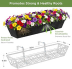 hfhome 2 pack 30 inch railing planter boxes shown in use