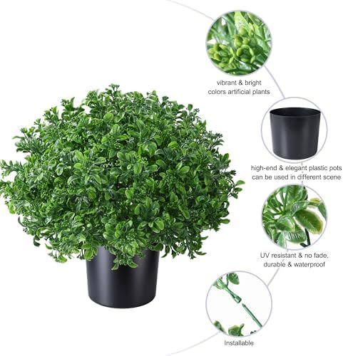fake potted plants artificial plants for outdoors decor, side view
