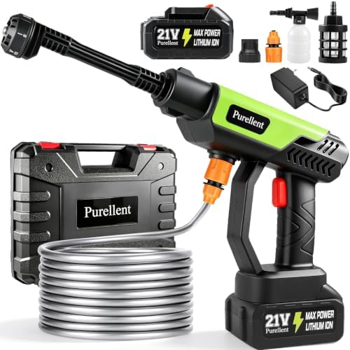 cordless portable washer, 1100 psi handheld washer battery, main product view