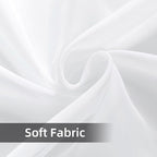 SpaceDresser Waterproof Outdoor Sheer Curtains for Patio - 2 Panels Rod Pocket Indoor Voile Sheer Curtain for Living Room,100W x 84L inch, White