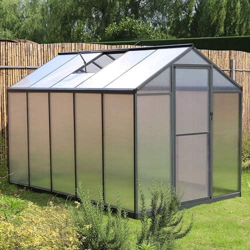 veikou 6' x 10' greenhouse, upgraded polycarbonate green, view 9