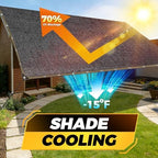 jojolee 70% sun shade cloth, 12x12ft shade net, side view