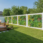 40"x40" artificial grass wall backdrop, fake plant panels, package contents