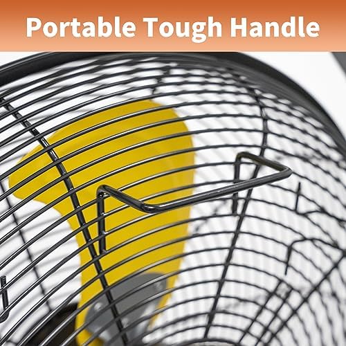 hicfm 2600 cfm 14 inch outdoor wall mount, front angle view