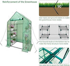 heyfurni walk in greenhouse with shelves,walk-in plant green, front angle view