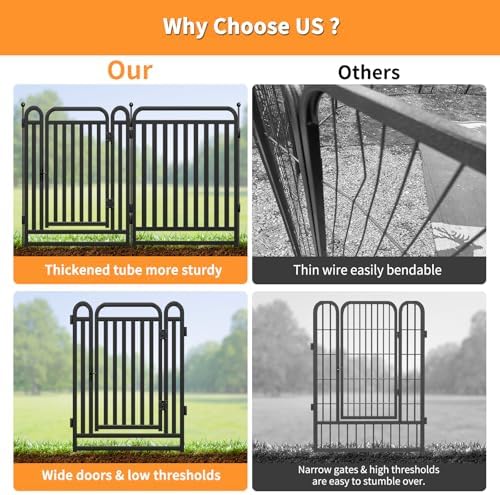 thickened metal tube garden fence, animal barrier fence, close-up detail