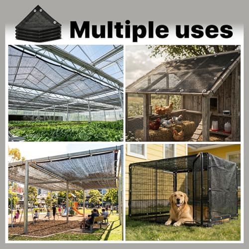 amgo 30% black shade cloth 12' x 16', front angle view