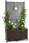 6ft planter box with privacy screen, trellis and, main product view