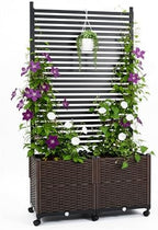 6ft planter box with privacy screen, trellis and, main product view