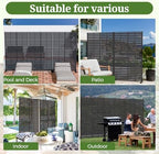 72" privacy screen outdoor privacy fence panel for, front angle view