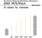 Party Hippo 16 Inch Natural Bamboo Skewers, 4mm Thick, 100 Pack – BBQ Kabob Sticks for Grilling, Fruit, Chocolate Fountain, Crafts & Parties – More Size Choices /8"/10"/12"/14"/16" (16" / 100 ct)