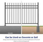 xcel black steel anti-rust fence panel - sharp, package contents