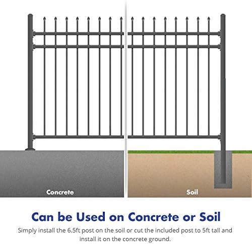 xcel black steel anti-rust fence panel - sharp, package contents