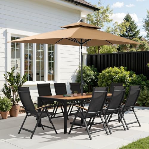 crestlive products folding patio chairs set of 2, front angle view