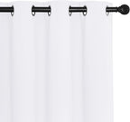 NICETOWN Blackout Curtains & Drapes - Privacy Thermal Efficiency Backdrop Curtains for Bedroom Room Divider Living Room Patio Sliding Glass Door, Wide 80 x Long 144 inch, White, 1 Panel