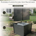 air conditioner fence 3 panels, 42" h x, front angle view