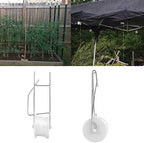 tomato trellis roller hooks with 49.2ft string for showing dimensions