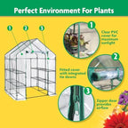 miracle-gro walk-in greenhouse, removable shelves, clear, 4'8" square on a desk or shelf