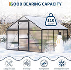 10 ft greenhouse, outdoor greenhouses, polycarbonate panels with, close-up detail