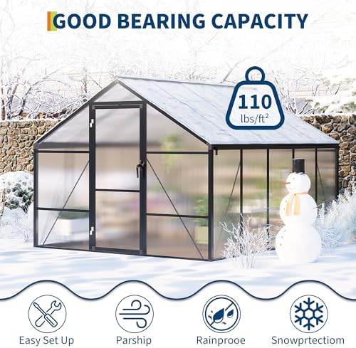 10 ft greenhouse, outdoor greenhouses, polycarbonate panels with, close-up detail