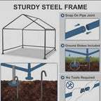 outdoor dog tent shade, 4'x4'x3' dog shelter house showing dimensions