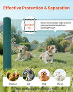 vevor temporary fence with posts, 3 x 49.2, side view