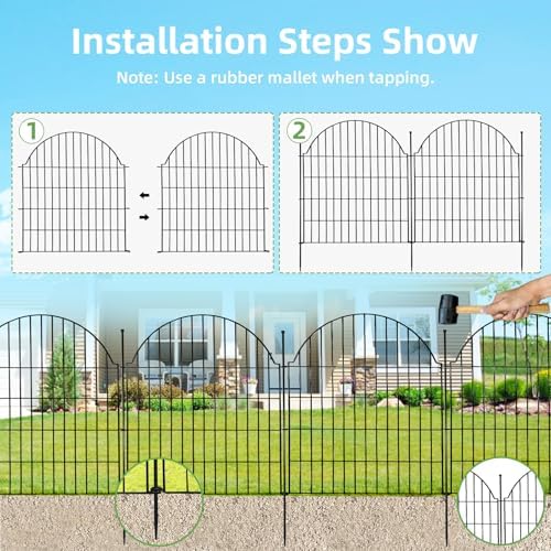 5 panels no dig decorative garden fence with on a desk or shelf