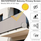 sunny guard 3'x16.5' waterproof balcony privacy screen pes, close-up detail