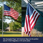 american flag made in usa 100% | 3x5, front angle view