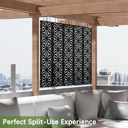 cofar metal privacy screen outdoor 72" h×44" w, front angle view