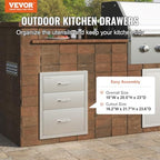 vevor outdoor kitchen drawers 18"w x 23"h x, side view