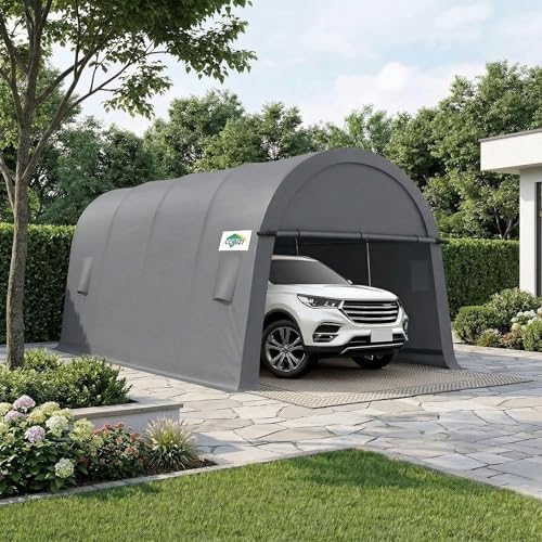 cobizi carport canopy 10x20 heavy duty portable garage shown in use