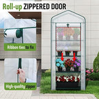 workpro mini greenhouse, 4-tier portable small greenhouses (27"x, close-up detail
