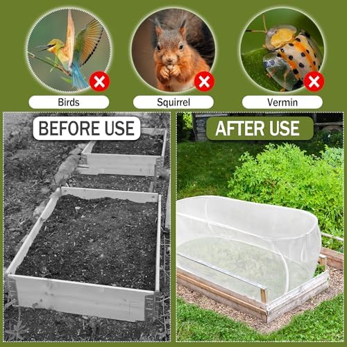 47" x 21" x 17" garden netting for, close-up detail