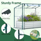 ohuhu 4x2x1 ft raised garden bed outdoor with showing dimensions
