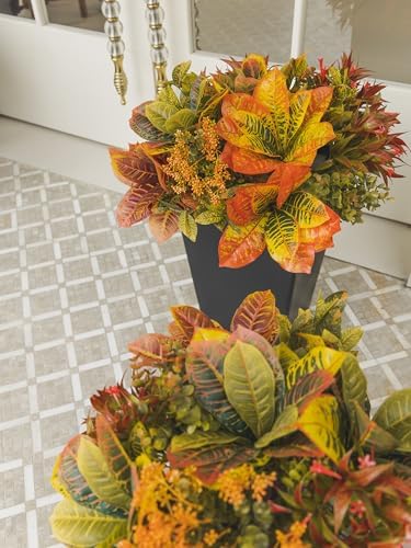 party joy 12 bunches artificial fall flowers, fake, front angle view