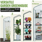workpro mini greenhouse, 4-tier portable small greenhouses (27"x, front angle view