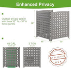 3-panel outdoor air conditioner fence screen, outside wood, package contents