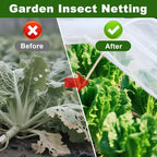 agfabric garden netting 16'x30' insect pest barrier bird showing dimensions