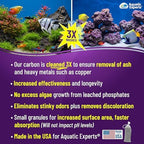premium activated carbon, aquarium carbon for fish tank shown in use