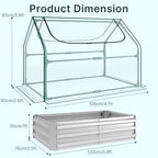 miory raised garden bed with pe cover, 4x2.5x1, close-up detail