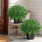 fake potted plants artificial plants for outdoors decor, close-up detail