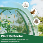98x49x49in garden plant netting mesh cover for raised shown in use