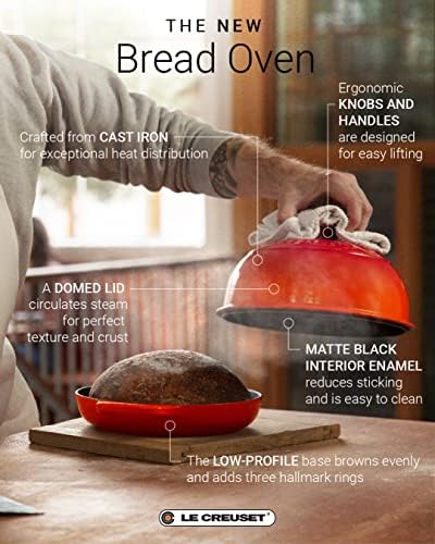 Le Creuset Enameled Cast Iron Signature Round Bread Oven, 9.5 inch, Cerise