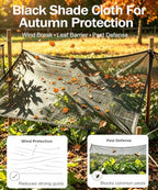 e.share 40%-50% black garden shade cloth,20x48ft mesh tarp shown in use