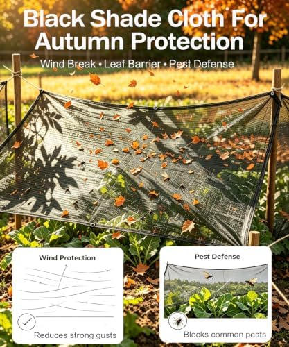 e.share 40%-50% black garden shade cloth,20x48ft mesh tarp shown in use