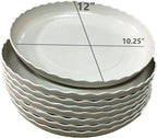 12 Inch Light Grey Plant Saucers 5 Pack,Saucers for Potted Plants,Flower Pot Drip Trays for Indoor & Outdoor Ceramic or Plastic Flower Pot Drip Trays for Large to Small Pots